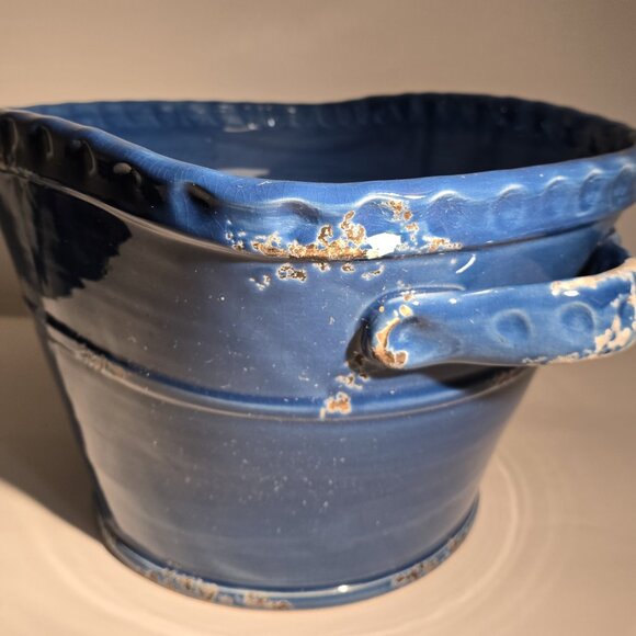 Williams Sonoma Blue Rustic Italian Vase - Picture 4 of 12